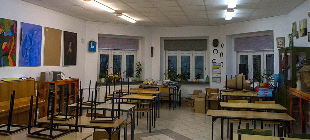 Klasa w gimnazjum w Karolewie Klasa w gimnazjum w Karolewie